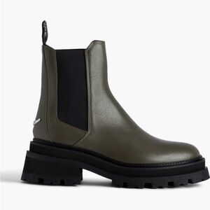 Zadig and Voltaire size 10 Olive Green Chelsea Boots